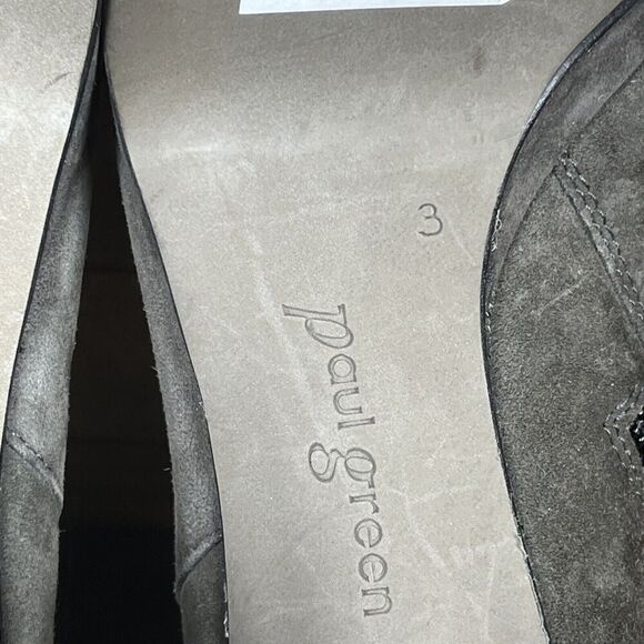 Paul Green Womens Size UK 3/US 5.5 Suede Gray Brown Heel Ankle Bootie - Picture 10 of 10